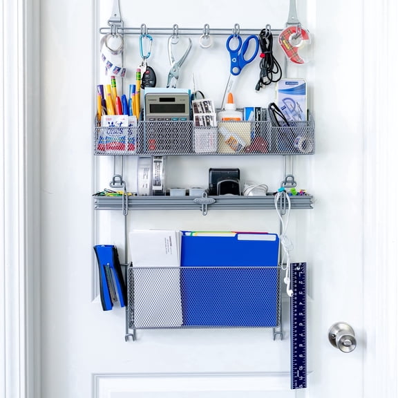 Longstem Office/Arts & Craft Hanging Storage Organizer, Silver, 4100