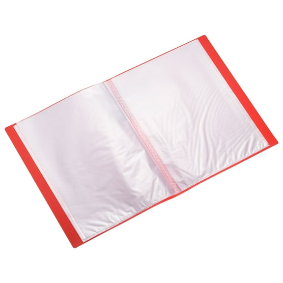 Uxcell 9x12" Binders with Plastic Sleeve, PP 60 Pockets Waterproof File Portfolio Folder Protector, Red