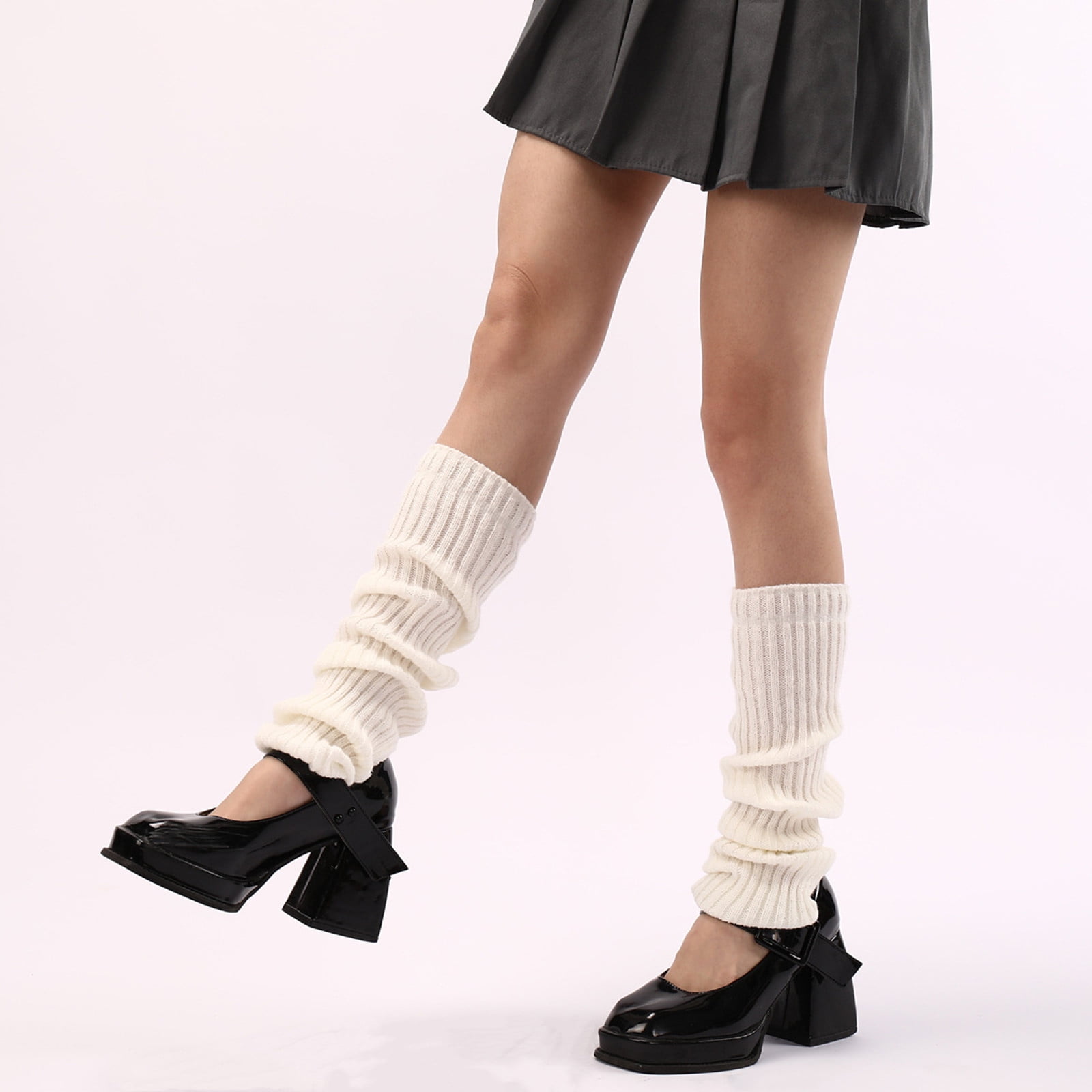 Leg Warmer Long Leg Warmer Womens Men 80s Party Ribbed Knit Dance Sports Leg Warmer