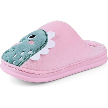 

PIKADINGNIS Boys Girls House Slippers Kids Cute Animal Slippers Warm Comfy Fuzzy Anti-Slip Indoor Shoes