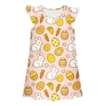 thumbnail image 4 of Easter Bunny Egg Print Girls Sleeveless Party Dress With Flutter Sleeves Cute Toddler Celebration Clothes, 4 of 4