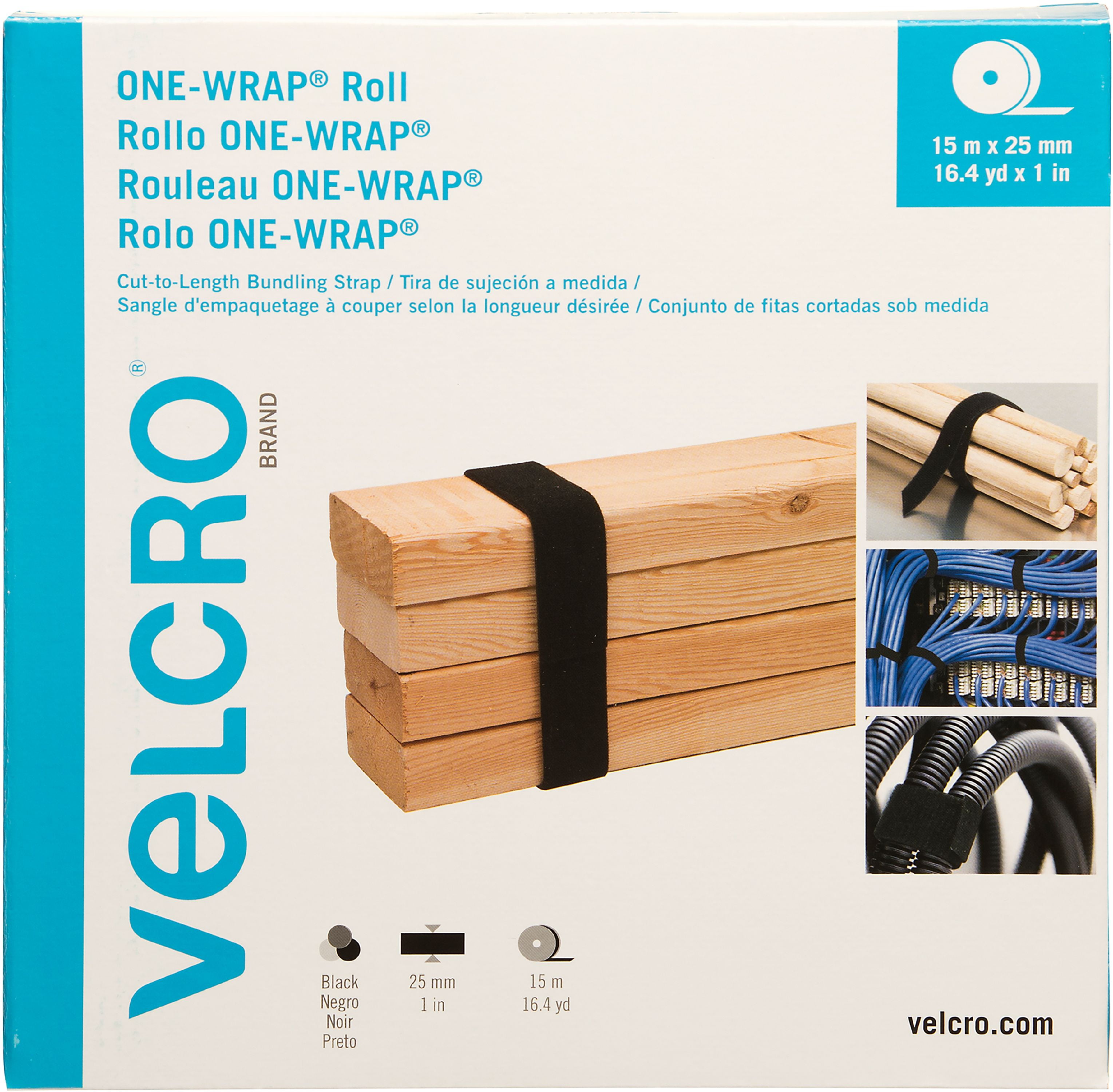 VELCRO® brand Hook & loop back to back strapping ONE-WRAP® 3CM x 1 metre pink 