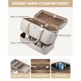 thumbnail image 4 of Bolsa de viaje LOVEVOOK grande para mujer, diseño de fin de semana, color beige, 4 of 9