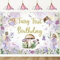 thumbnail image 4 of Fairy First Birthday Backdrop for Girls Purple Floral 1st Birthday Photography Background Spring Butterfly Flowers Magical Princess Fairy Birthday Party Decorations Banner Supplies Photo Booth Props, 4 of 5