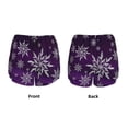 thumbnail image 6 of Uemuo Snowflake Gradient Purple Pattern Women's Athletic Shorts High Waisted Running Shorts with Liner Pockets Gym Elastic Workout Shorts-X-Large, 6 of 9