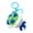 Blue, variant on Portable Keychain Hand-Crocheted Wool Rose Petal Mini Bouquet Decoration Keychain Pendant Bags Backpacks Accessory