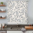 thumbnail image 4 of Navy Blue Leaves Sheer Curtains 96" Long, Vintage Summer Botanical Farmhouse Rustic Light Filering Curtains, Privacy Drapes Simi Floor to Veiling Curtain for Living Room Large Window Treatment, 4 of 9