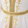 thumbnail image 5 of RTKFRFLM Girls Middle Eastern Party Gown Formal Embroidered Event Dress for Kids White 2-3 Years, 5 of 8