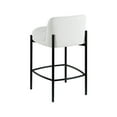 thumbnail image 5 of Meridian Furniture Burton Cream Chenille Fabric Stool (Set of 2), 5 of 8