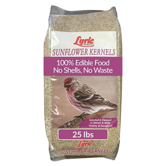 Semillas de girasol líricas de Wild Bird Seed, bolsa de 11,34 kg, sin residuos