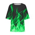 thumbnail image 4 of Birdeem Blouses pour Femmes Mode Décontractée Manches 3/4 Imprimé Coton Ample, 4 of 12