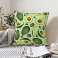 thumbnail image 6 of Kll Avocado With Seeds Decorative Throw Pillow Covers Velvet Soft For Couch Sofa Bedroom Living Room Outdoor -18"X18", 6 of 8