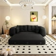 thumbnail image 6 of FFZ Human Dog Bed Lazy Sofa Couch 78.7 inch Multi-Functional Foldable 3-In-1 Teddy Fabric Foam-Filled Black For Living Room, 6 of 13