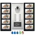 thumbnail image 2 of AMOCAM 10 Units Apartment Intercom System, Video Intercom Video Door Phone Kit, HD Camera 7" Monitor with ID keyfobs Unlock for 10 Household or Office, 2 of 5