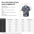 thumbnail image 5 of Honeii 's Marine Nautical for men's short-sleeved button-up collared shirt featuring a pocket, perfect for beach vacations, and travel adventures., 5 of 5