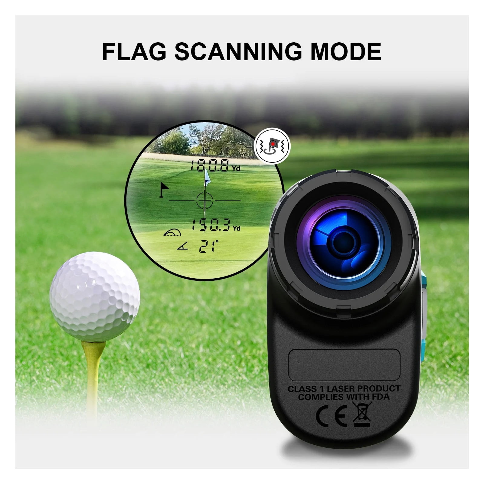 Rangefinder, 600M Golf Distance Meter,±0.55yard High Accuracy, Fast Flagpole Lock, For Golf