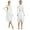 White, variant on iiniim Women's Metallic Color Block Long Sleeve Irregular Hem Dress Dancewear Blue L