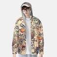 thumbnail image 2 of Fotbe Floral With Birds And Fantasy Flowers Chaqueta con Protección Solar UPF 50+ para Hombre y Mujer, Camisa con Capucha y Bolsillos-Small, 2 of 7