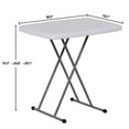 thumbnail image 3 of 30" Adjustable Folding Laptop Table TV Tray White Table Writing Table Card Table, 3 of 9