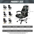 thumbnail image 7 of HELLHERO Dragonfly Flower Print Office Chair Cover, Anti Scratch Rotating Chair Cover, Dustproof Stretchable Computer Seat Protector, 7 of 7