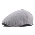 thumbnail image 2 of SikaFu Men Women Berets Vintage Octagonal Newsboy Cap Breathable Linen Artist Painter Hat Retro Ivy Flat Beret Cap Men Beret Hat, 2 of 6