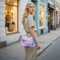 thumbnail image 7 of FORMRS Women Crossbody Purse with Chain Strap Vegan Leather Shoulder Handbag, Pastel Pink Marble Pattern, 7 of 7