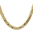 thumbnail image 4 of Auriga Fine Jewelry 10K Yellow Gold 6.75 mm Flat Beveled Curb Chain Necklace for Men 26", 4 of 7