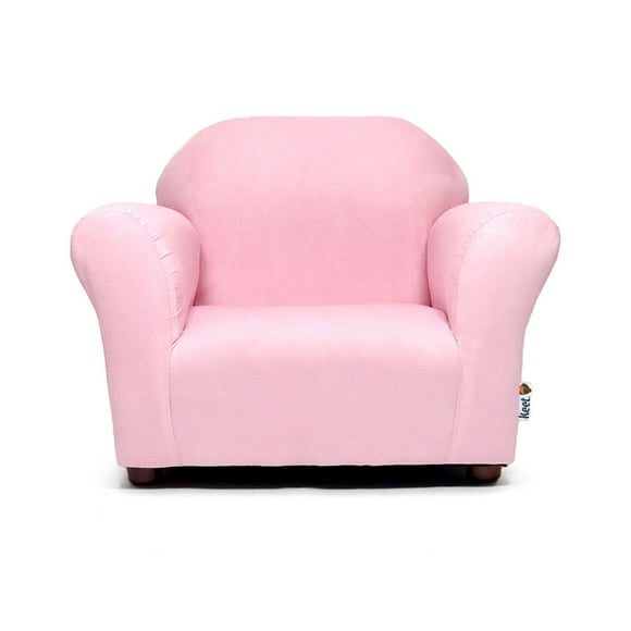 Sillón infantil Keet individual rosa pastel, estructura de madera, ergonómico, textura suave, en memory foam. Mueble de infancia diseñado para apoyar en el desarrollo de nuestros niños