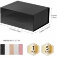 thumbnail image 3 of 5PCS Black Gift Box with Ribbon 9.5x7x4 Inches，Sturdy Gift Box with Lid for Gift Packaging, Foldable Magnetic Closure Storage Boxes, Bridesmaid proposal box, Rectangle Collapsible Box, 3 of 14