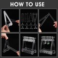 thumbnail image 5 of Clear Coat-Hanger Shape Earring Hanger Acrylic Hanger Rack with Mini Hangers Earring Jewelry Display Organizer, 5 of 5