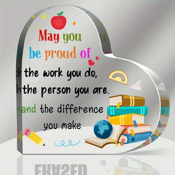 Teacher Appreciation Signs Acrylic Souvenirs And Paperweight Gifts For Female And Male Teachers And Mentors To Thank Teachers On Teacher Appreciation Week, Thank You Teacher Day