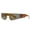 C2 Orange Tea, variant on Flat Top Sunglasses, One-Piece Frameless Fashion Glasses with UV400 Protection, Resin Lenses and PC Frame for Women