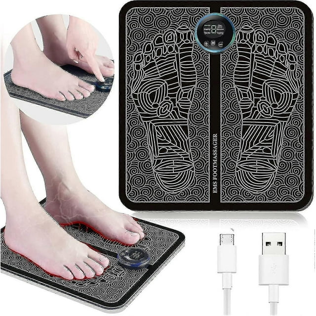 Electric Foot Massager, Electric Foot Massager Device With 6 Modes, Usb Rechargeable Foot Massager For Pain Relief And Blood Circulation