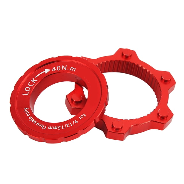 Center Lock Disc Adapter, Aluminum Alloy Reduce Pollution Bike Hub Disc Brake Center Lock Adapter Stain Resistant For Repairing Red