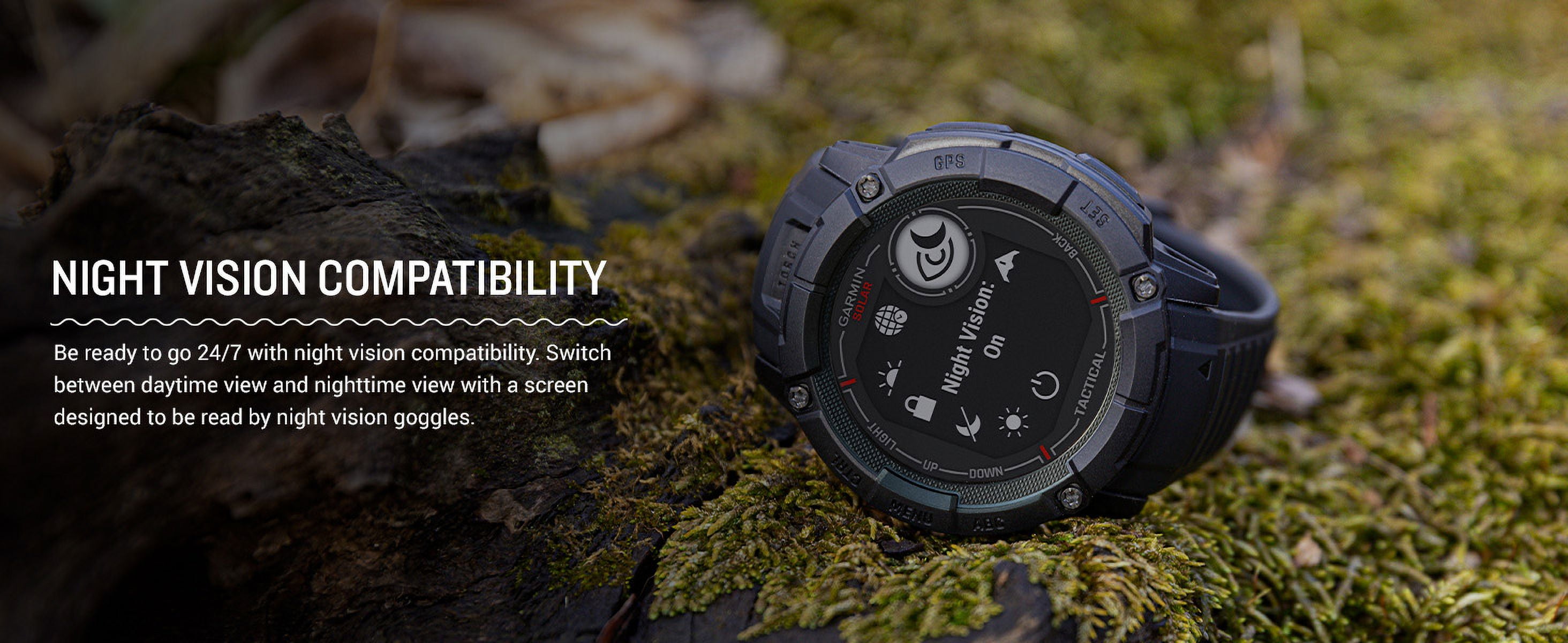 Garmin Instinct 2X Solar - Tactical Edition Black Smart Watch Bundle with Accessories