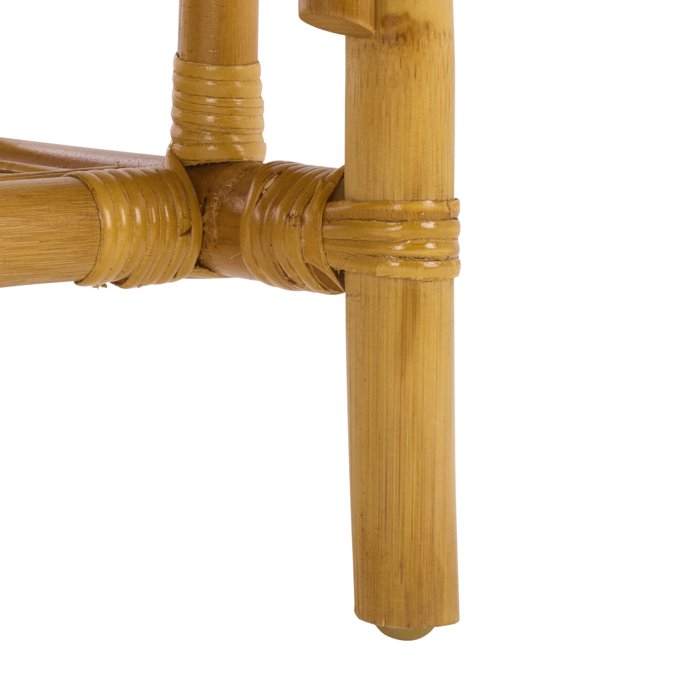 Safavieh Couture Flanders Rattan Pole Upholstered Bench, Natural/White