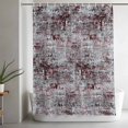 thumbnail image 5 of Shower Curtains for Bathroom-72"x72",Gradient Grey Wine Red Waterproof Bath Curtain Grommet Shower Curtain Set with Hooks, 5 of 9