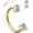 Gold 8mm, variant on 16G Cartilage Earring Double CZ Labret Stud Internally Threaded Helix Piercing Jewelry 316L Stainless Steel Horseshoe Lip Stud with Piercing Ball Grabber Guidance Needle 10MM