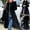 Black, variant on Coats Womens Ladies Warm Faux Fur Coat Jacket Winter V-neck Solid Long Outerwear Black Black L