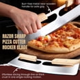 thumbnail image 4 of Cuchilla basculante para pizza Gicyiit de 35,5 cm con mango de madera, 4 of 7