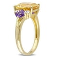 thumbnail image 3 of Everly Women's Citrine and Amethyst Topaz Yellow Gold Plated Ring, 3 of 7