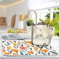 thumbnail image 5 of Flowers and Floral Dish Drying Mat Dish Drainer Rack Mats Water Absorbent Non-Slip Easy Clean Heat Resistant for Kitchen Counter, 5 of 8