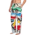 thumbnail image 6 of Naloa Colorful Abstract Bumper Cars Pajama Pants Men, PJ Bottoms, Sleep & Lounge Pants-Large, 6 of 6