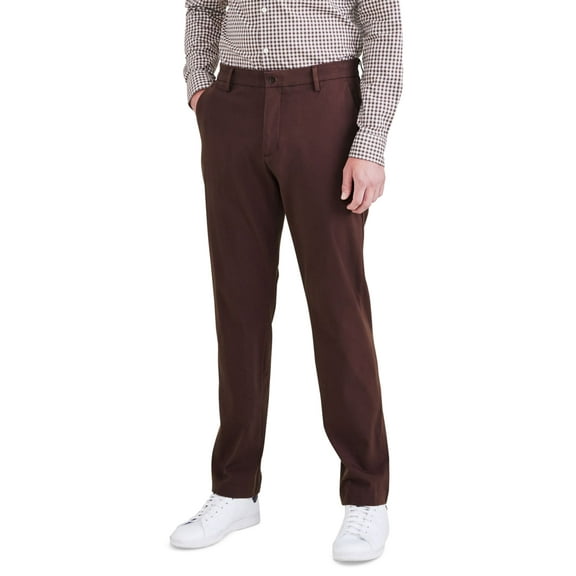 Dockers Mens Slim fit Dress Pants 36 / 30 Red Solid