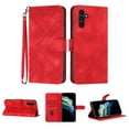 thumbnail image 1 of Feishell for Samsung Galaxy A14 5G Phone Case with Wrist Strap,Premium PU Leather Magnetic Clasp Flip Kickstand Credit Card Slots Holder Wallet Shockproof Protection Slim Phone Case,Red, 1 of 11