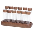 thumbnail image 2 of Tubos de almacenamiento de granos de café de dosis única con soporte de madera, 12 tubos, durabilidad, 6 cortos y 6 largos, 2 of 8