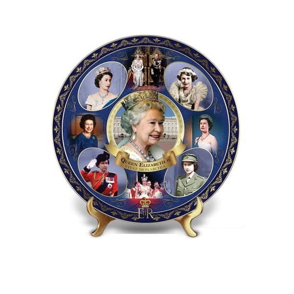 The Bradford Exchange Her Majesty Queen Elizabeth II Commemorative Porcelain Collector Plate 12-Inches (D)