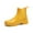 Yellow, variant on Women's Rain Shoes - Fashionable Low Top Solid Color Rain Boots for Women Thick and Non- Design for Rainy Seasons