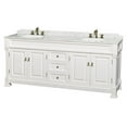 thumbnail image 3 of Wyndham Collection Wcvtrad80dundm28 80" Free Standing Vanity Set - White, 3 of 4