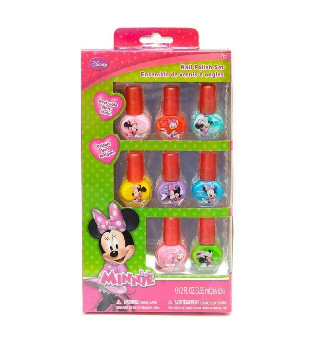 3 Pack Details about   Townley Girl Disney Minnie Mouse Nail Polish with themed Purse Age 3+ 